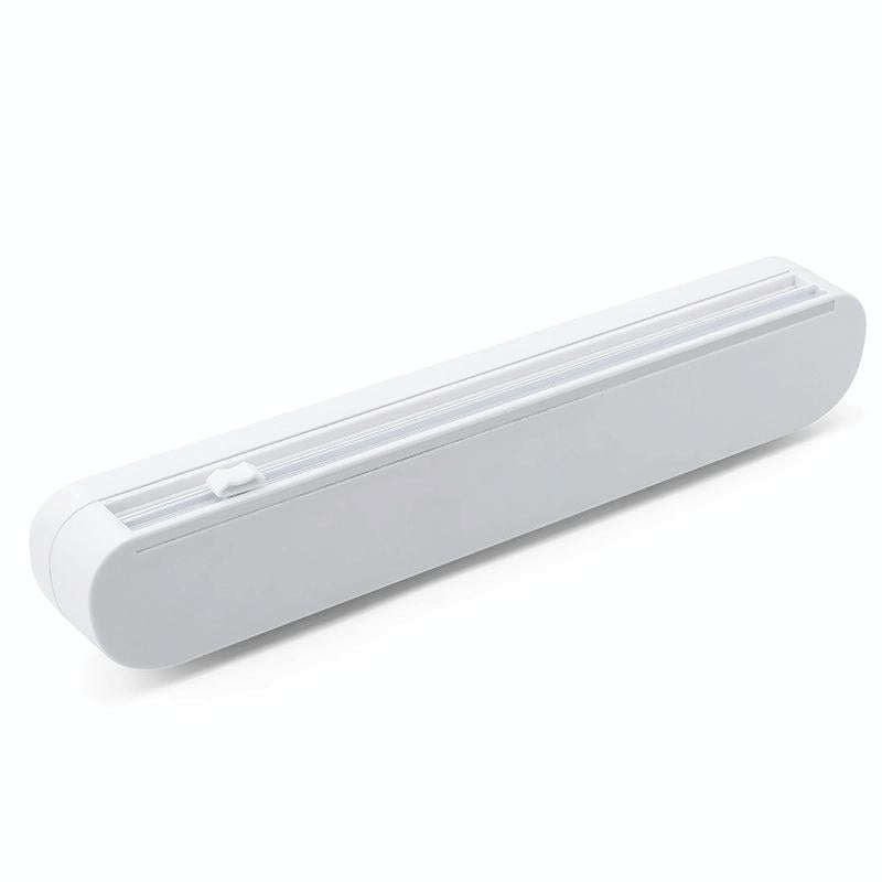 Suction Cup Type Cling Film Cutter Household Plastic Wrap Adjustable Storage Cutting Box(White)