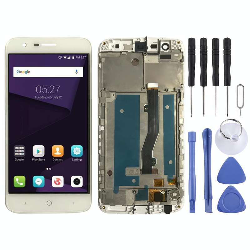 OEM LCD Screen for ZTE Blade V8 Lite  Digitizer Full Assembly with FrameWhite)