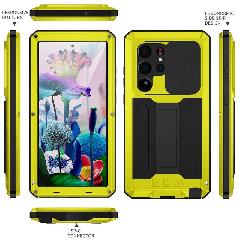 For Samsung Galaxy S23 Ultra 5G R-JUST Sliding Camera Design Life Waterproof Dustproof Shockproof...