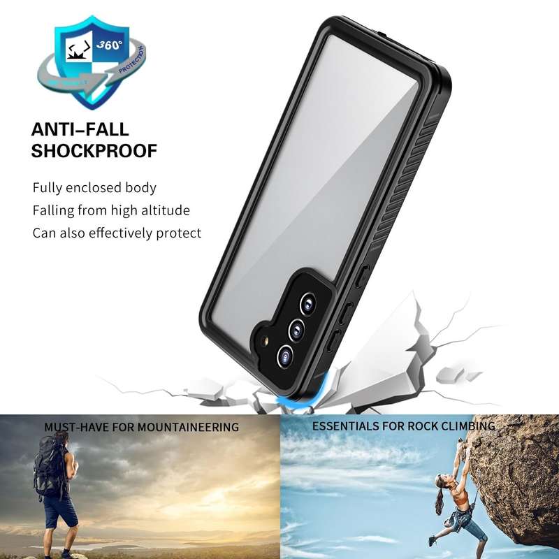 For Samsung Galaxy S21 FE 5G RedPepper Shockproof Waterproof PC + TPU Phone Case(Black)