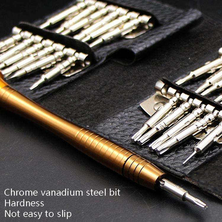 25 In 1 Multi-Purpose Leather Case Manual Screwdriver Batch Set Mobile Phone Notebook Repair Tool...