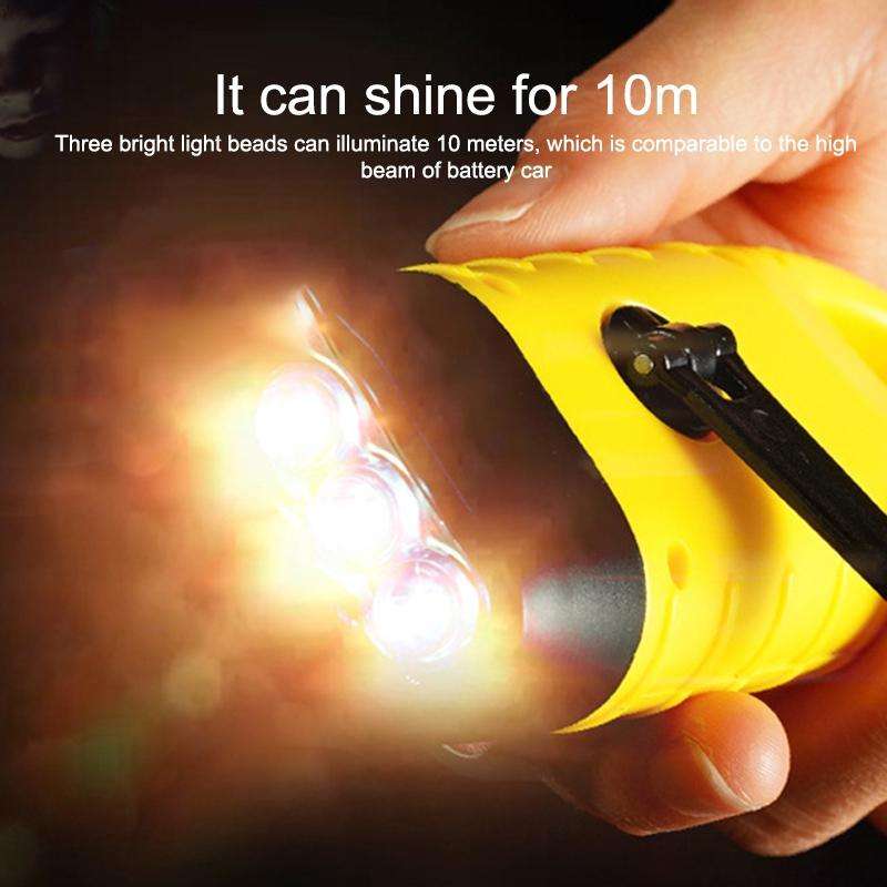AOTU AT5503 Outdoor Solar Hand-Crank Power Emergency LED Flashlight(Army Green)