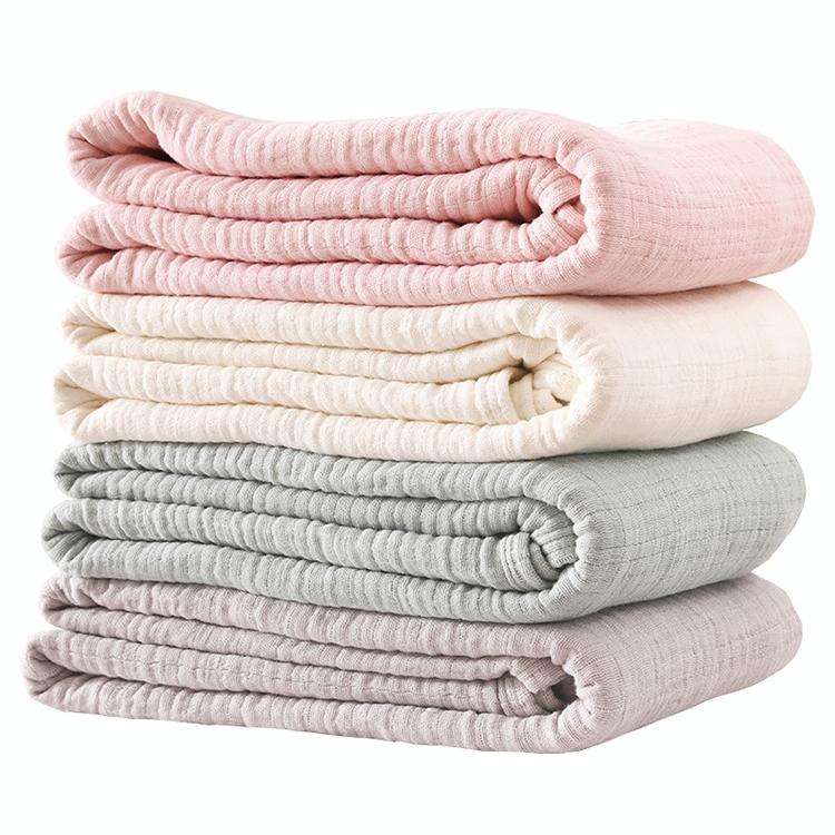 Spring and Summer Thick Washed Gauze Six Layer Nap Air Conditioning Blanket, Size:200x230cm, Colo...