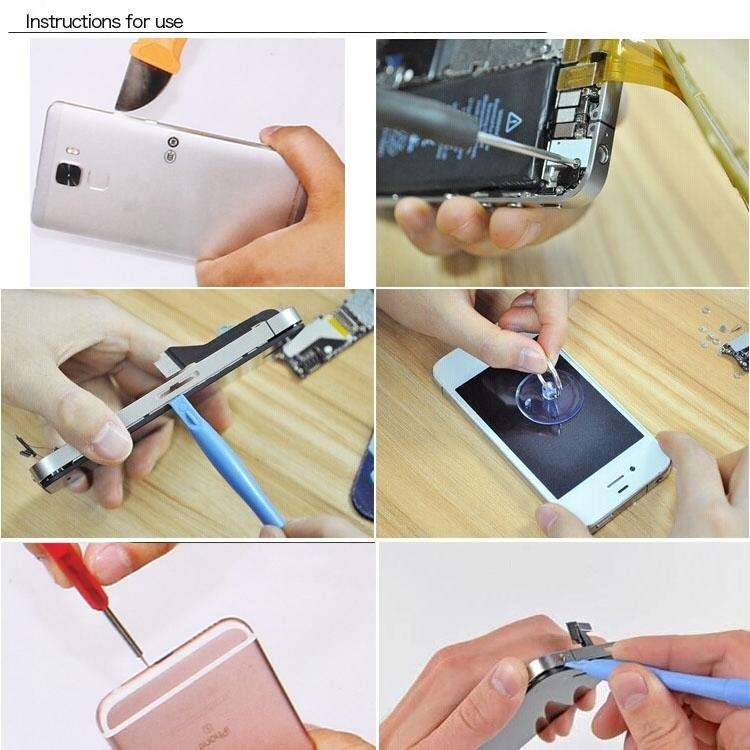 Appropriative Professional Screwdriver Repair Open Tool Kit with Leather Handbag For iPhone 7 & 7...