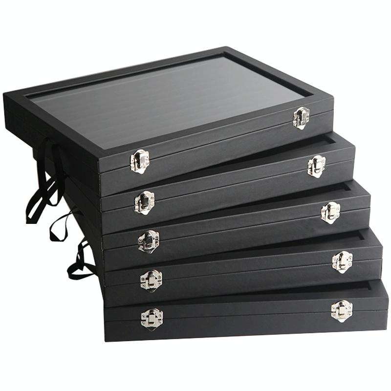 Jewelry Accessories Storage Box Jewelry Case Transparent Ring Bracelet Display Case, Color: 24 Gr...