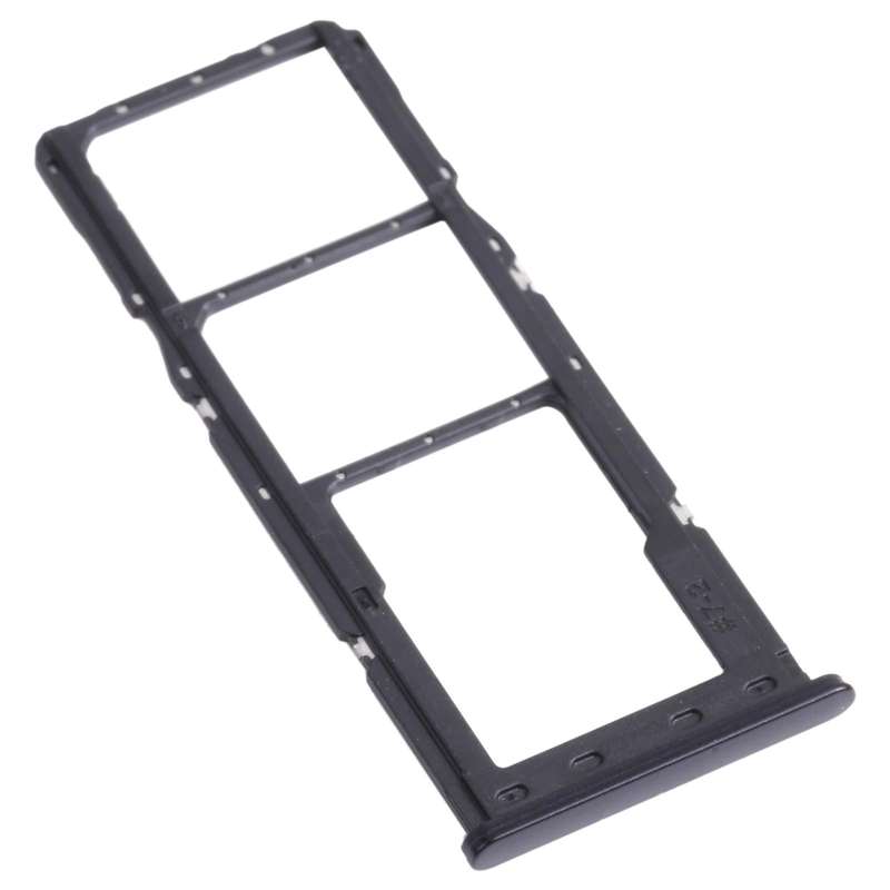 For Samsung Galaxy A22 SM-A225 SIM Card Tray + SIM Card Tray + Micro SD Card Tray (Black)