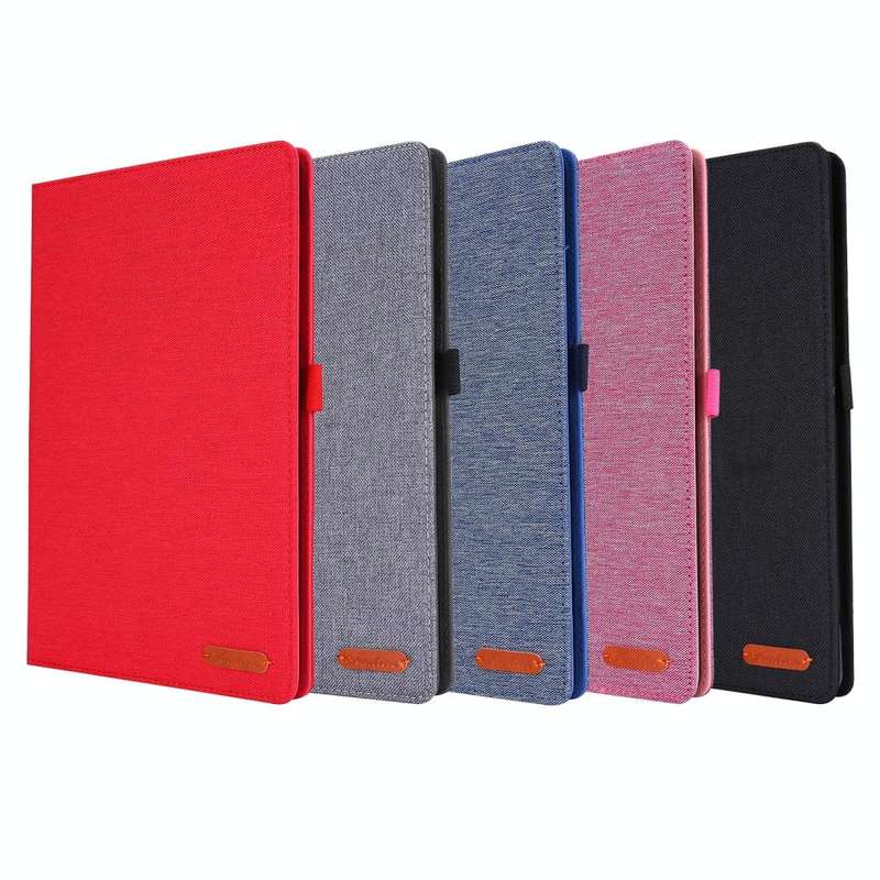 For Samsung Galaxy Tab S6 Lite Horizontal Flip TPU + Fabric PU Leather Protective Case with Name ...