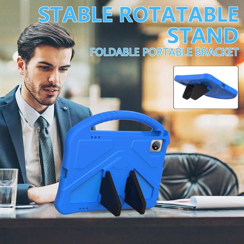 For Blackview Tab 8 WiFi 10.1 2023 EVA Shockproof Tablet Case with Holder(Blue)