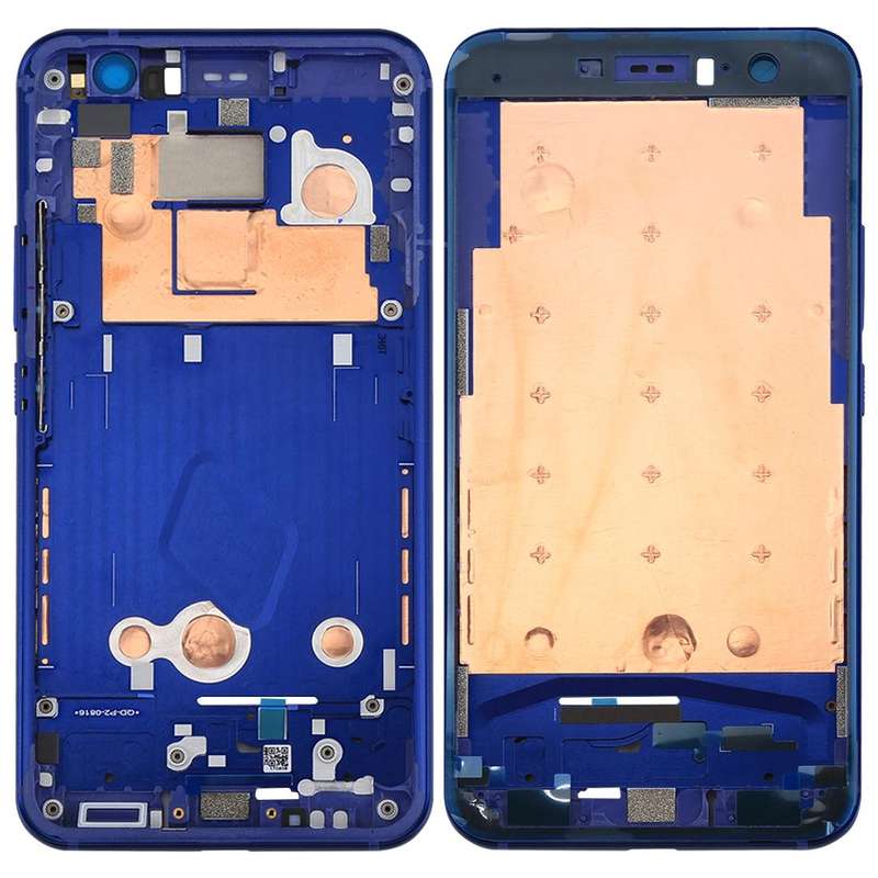 for HTC U11 Front Housing LCD Frame Bezel Plate(Dark Blue)