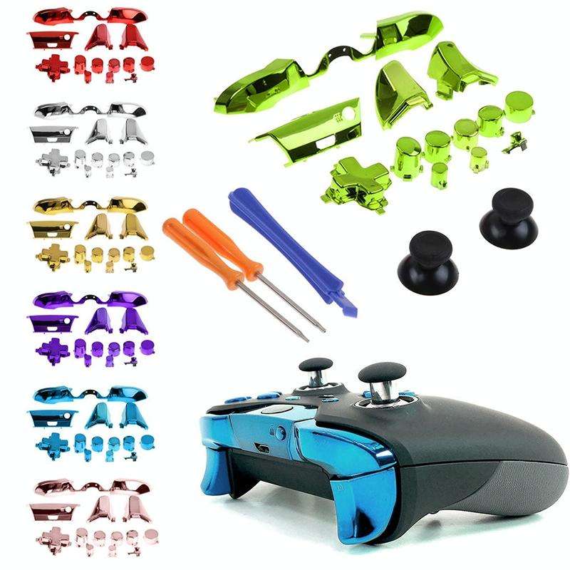 Full Set Game Controller Handle Small Fittings with Screwdriver for Xbox One ELITE(Pink)