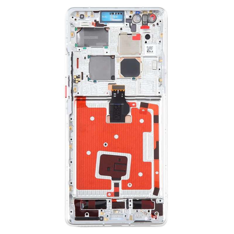 Original LCD Screen for Huawei Mate 40 Pro Digitizer Full Assembly with Frame(Silver)