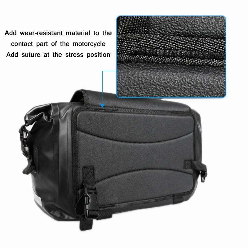 AFISHTOUR FM2021 Large Capacity Waterproof Motorcycle Rear Seat Bag, Color: Red