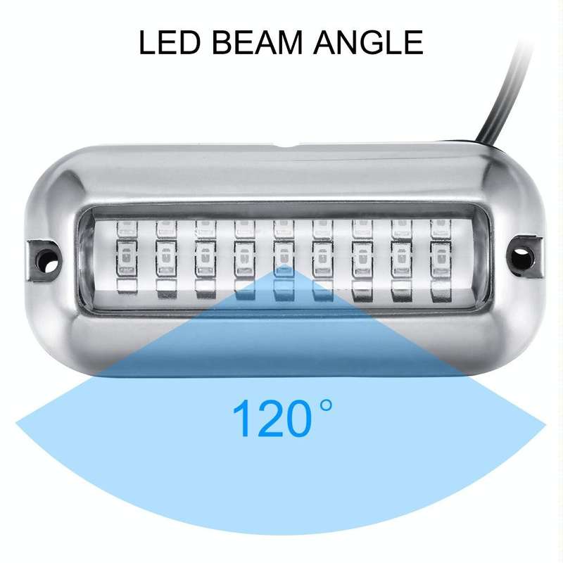 2 PCS MK-027 Ship / Yacht 10-30V 27LEDs Waterproof Stainless Steel Underwater Light(Red Light)