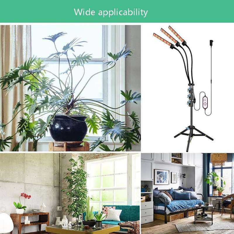 LED Growth Lamp Full-Spectrum Floor Tripod Plant Lamp Indoor Breeding Folding Filling Light, Spec...