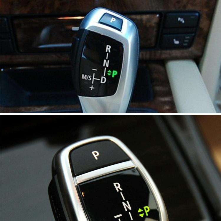 Car Gear Lever Auto Parking Button Letter P Cap for BMW X5 X6 2007-2013, Left Driving (Black)