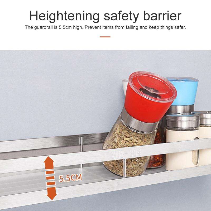 304 Stainless Steel Wall-mounted Kitchen Rack Hanging Seasoning Holder