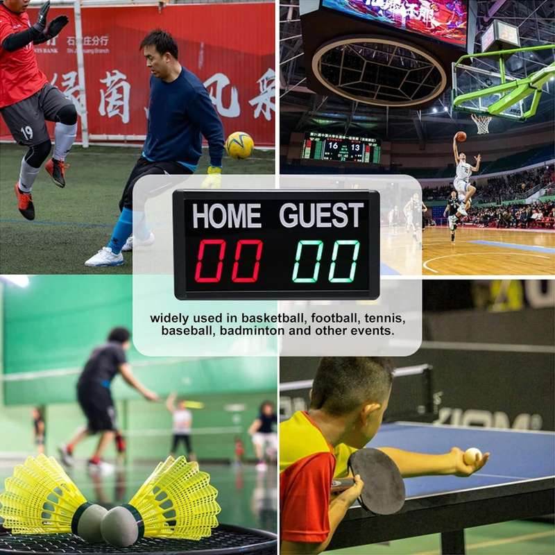 100?240V LED 0-99 Game Scoreboard With Remote Control for Basketball US Plug