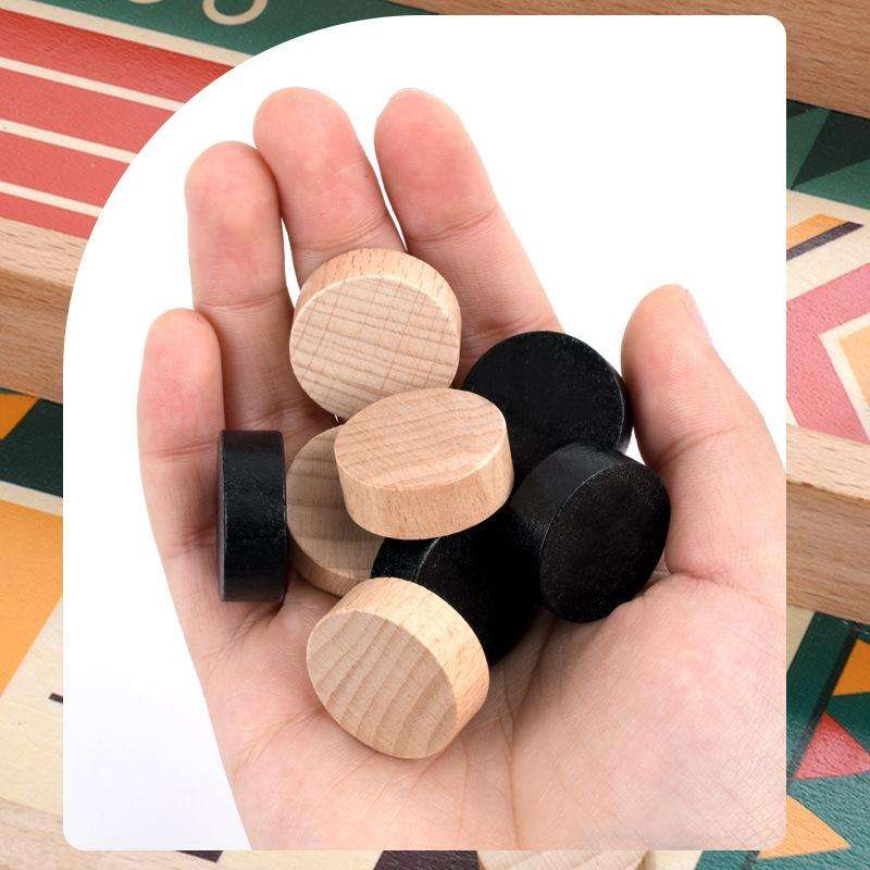 Wooden Toy Catapult Chess Board Game Children Bouncing Pinball Parent-Child Interactive Board Game