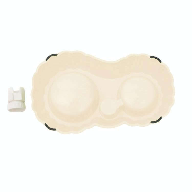 Pumpkin Shape Dog Cat Food Dish + Drinking Water Double Bowls with Automatic Water Dispenser, Siz...