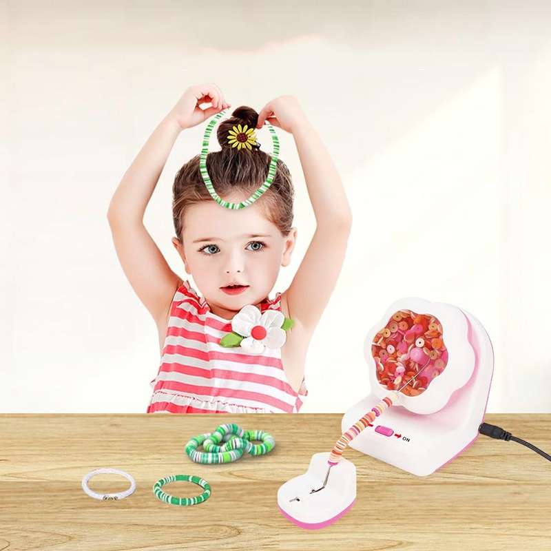 Electric Automatic Beading Machine DIY Handmade Bead Threading Machine Beading Tools Bead Stringe...