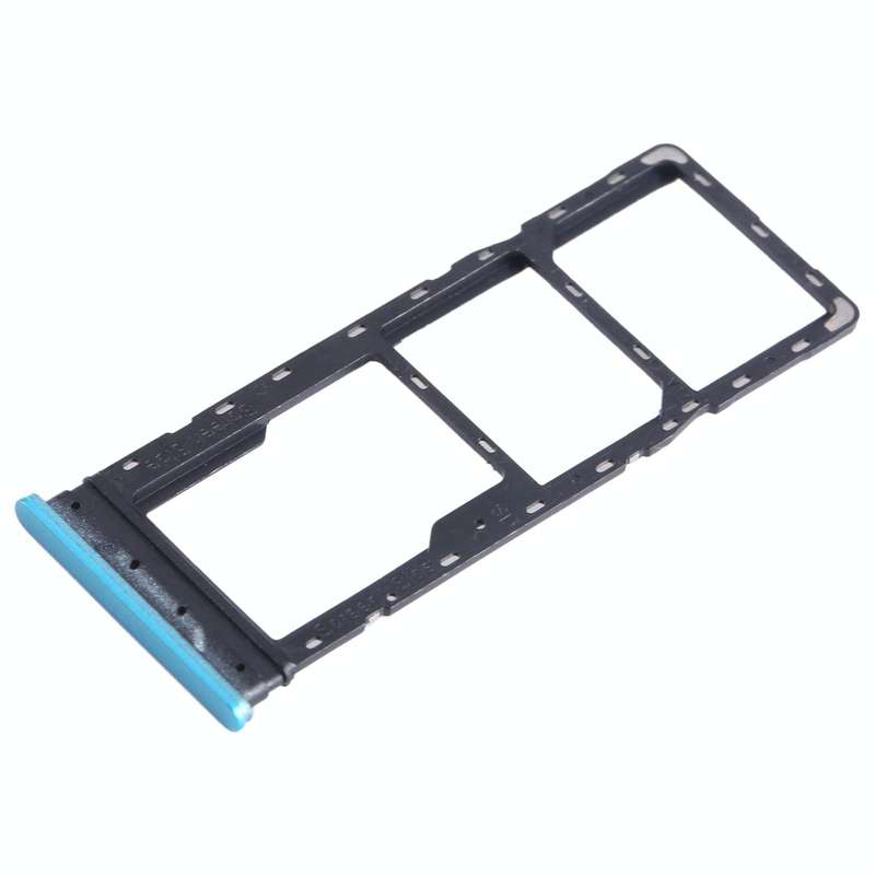 For Infinix Hot 12 X6817 SIM Card Tray + SIM Card Tray + Micro SD Card Tray (Blue)