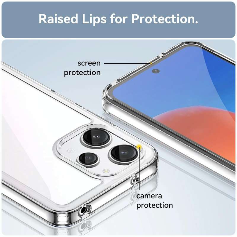 For Xiaomi Redmi 12 Colorful Series Acrylic + TPU Phone Case(Transparent)