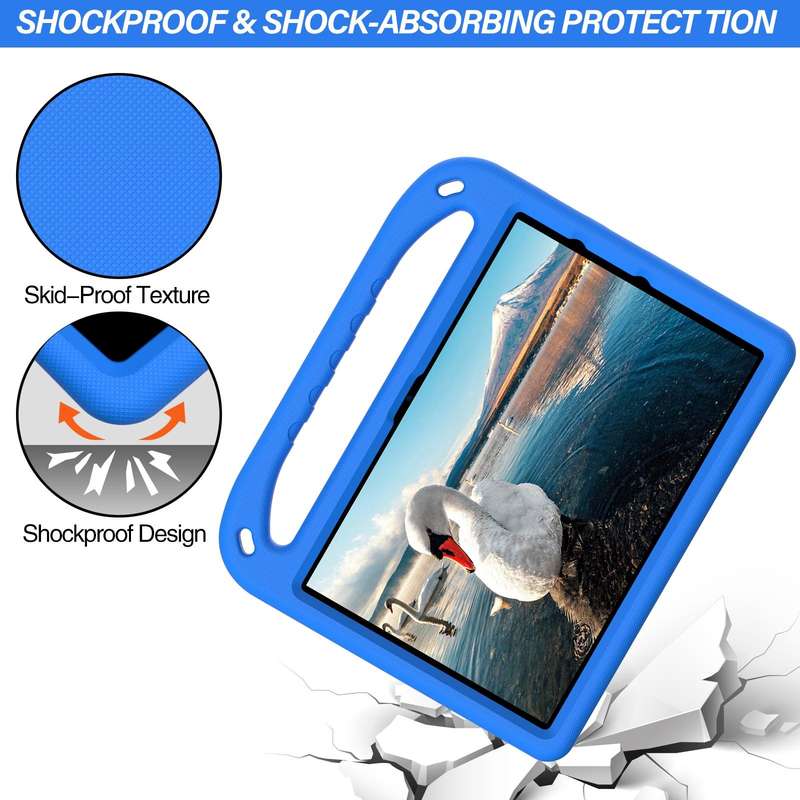 For Amazon Fire HD 10 2021 Handle Portable EVA Shockproof Anti Falling Protective Case with Trian...