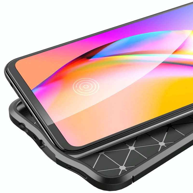 For OPPO F19 Pro Litchi Texture TPU Shockproof Case(Black)