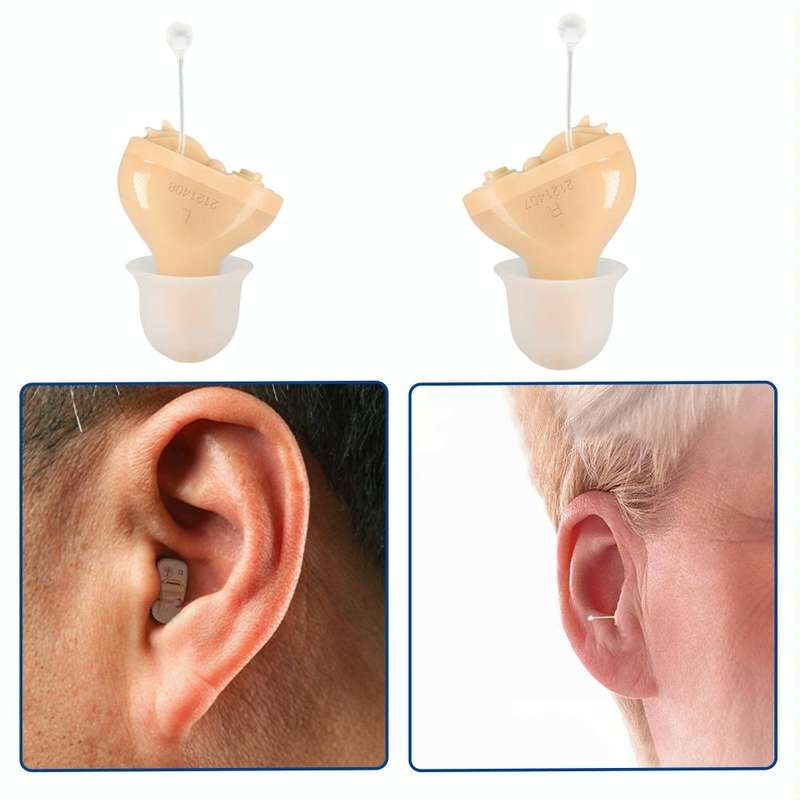 Battery Type Digital Noise Reduction Hearing Aid Elderly Sound Amplifier(White Right Ear)