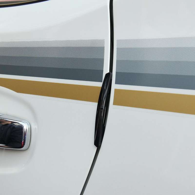 3R 3R-2103 4 PCS Rubber Car Side Door Edge Protection Guards Cover Trims Stickers(Brown)