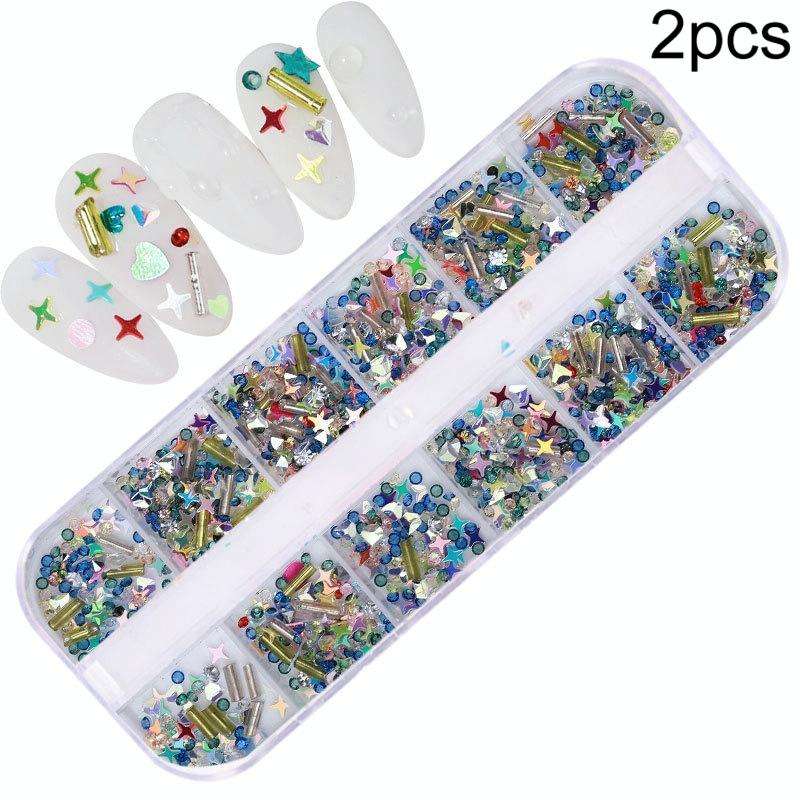 2 PCS Nail Art Butterfly Laser Symphony Sequins, Specification:01
