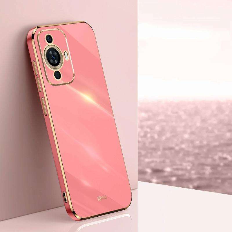 For Huawei nova 11 Pro XINLI Straight Edge 6D Electroplate TPU Phone Case(Hawthorn Red)