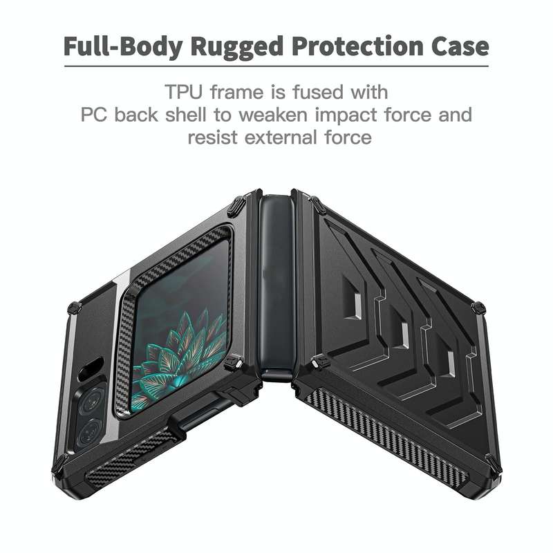 For Motorola Razr 2022 All-inclusive Shockproof Folding Phone Case(Black)