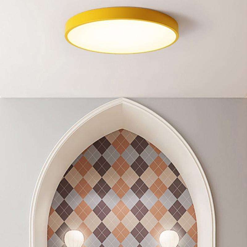 Macaron LED Round Ceiling Lamp, White Light, Size:30cm(Black)