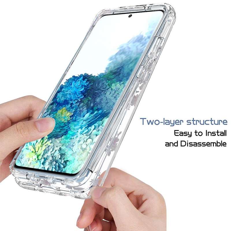 For Samsung Galaxy S20+ 2 in 1 High Transparent Painted Shockproof PC + TPU Protective Case(Rose)