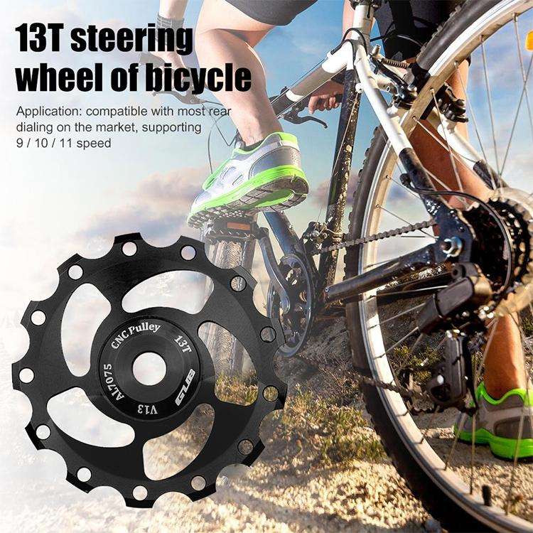 GUB V13 13T Bicycle Rear Derailleur Jockey Wheel (Black)