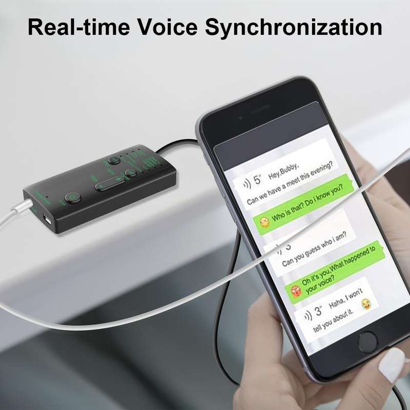 M1 Portable Mini Voice Changing Modulator with Adjustable Voice Functions & Phone Computer & Soun...