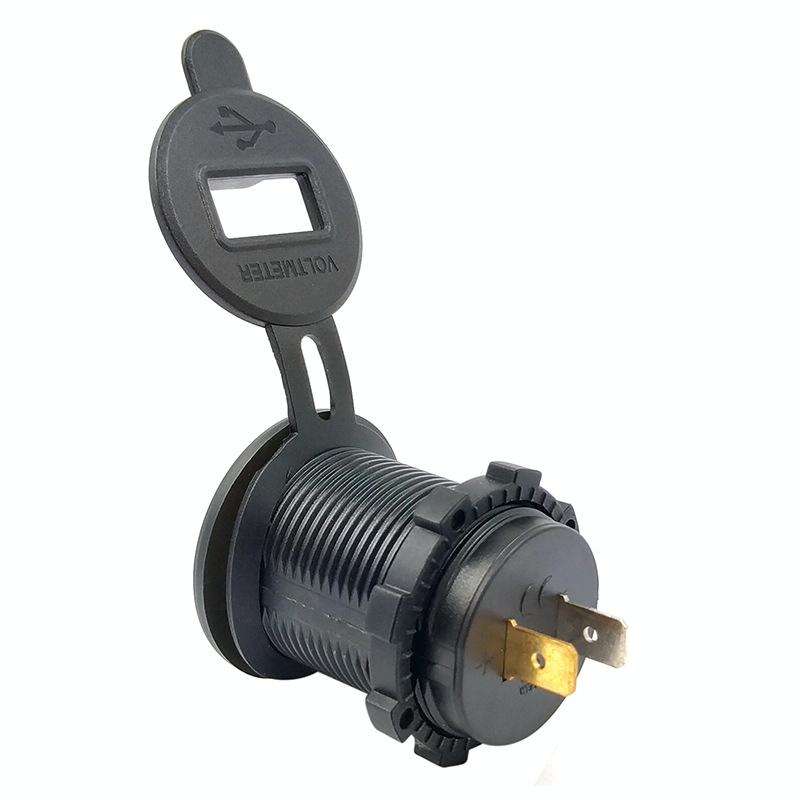 4.2A Dual USB With Voltage Display Mobile Phone Charger Socket Power Supply 12V Car Motorcycle(Re...