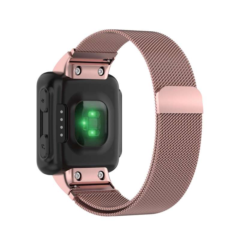 For Garmin Forerunner 35 / 30 Milanese Watch Band(Rose Pink)