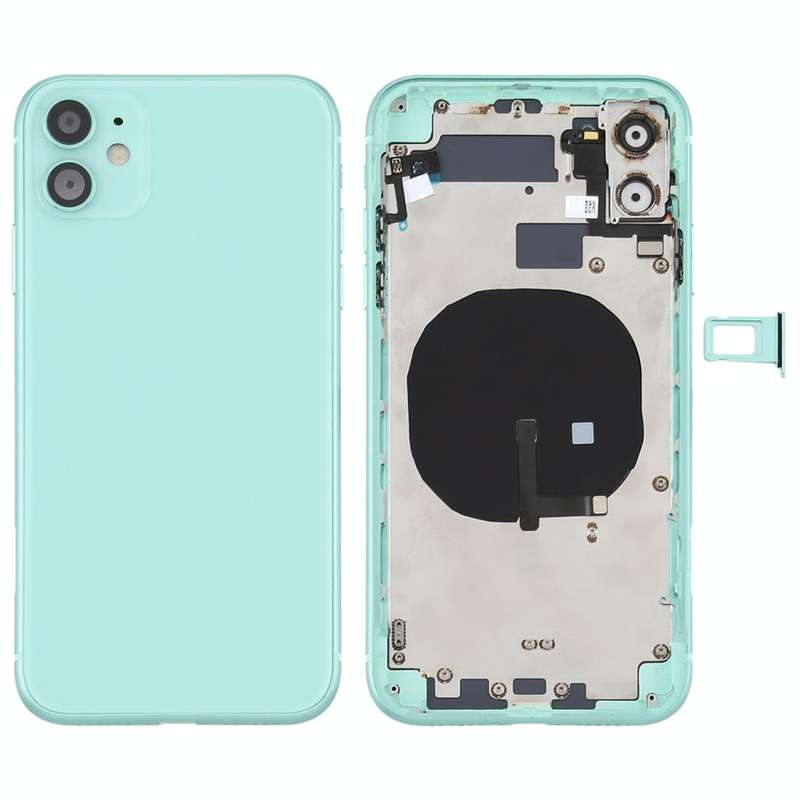 Battery Back Cover (with Side Keys & Card Tray & Power + Volume Flex Cable & Wireless Charging Mo...