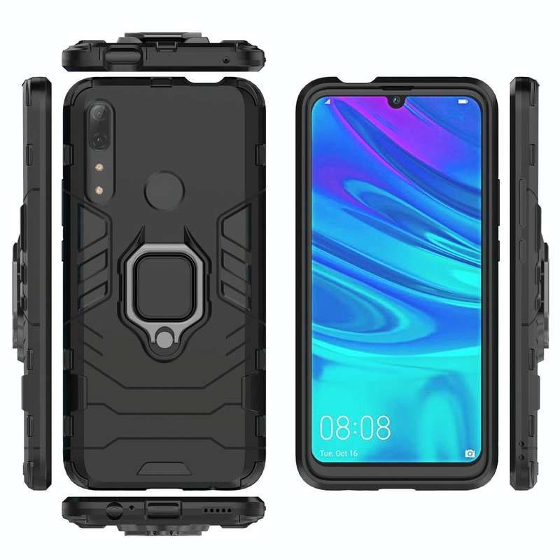 PC + TPU Shockproof Protective Case for Huawei P Smart Z / Y9 Prime (2019), with Magnetic Ring Ho...