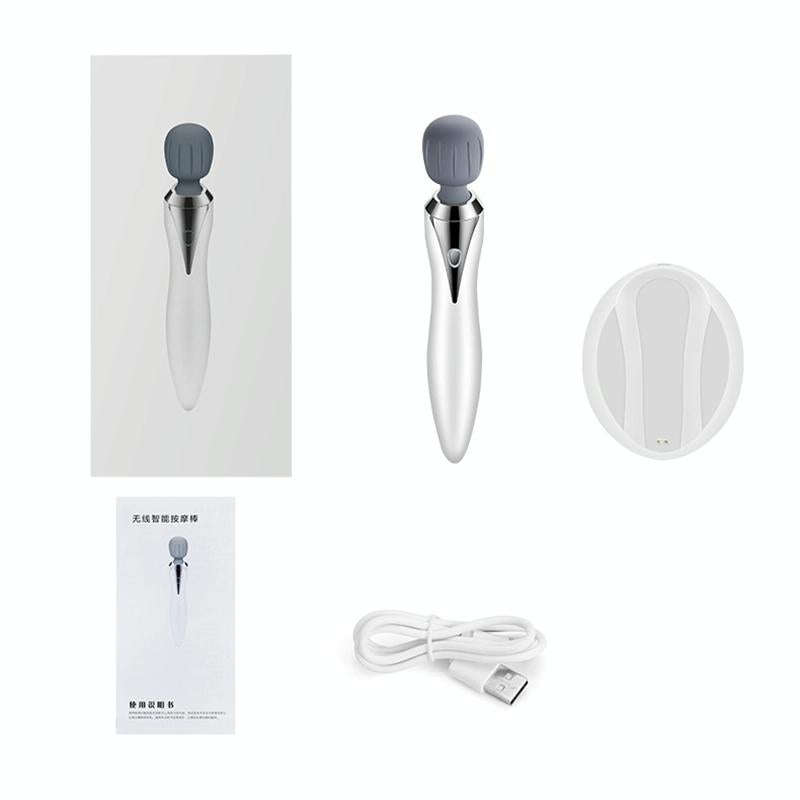Portable Mini Multifunctional Physiotherapy Electric Hand-held Massage Stick(White)
