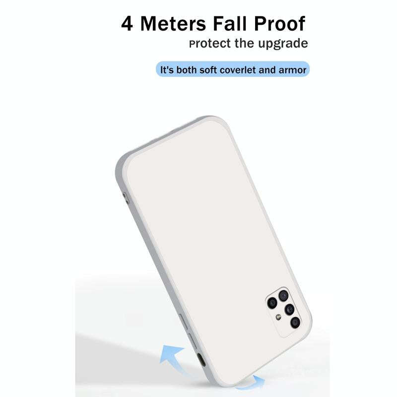 For Samsung Galaxy A31 Solid Color Imitation Liquid Silicone Straight Edge Dropproof Full Coverag...