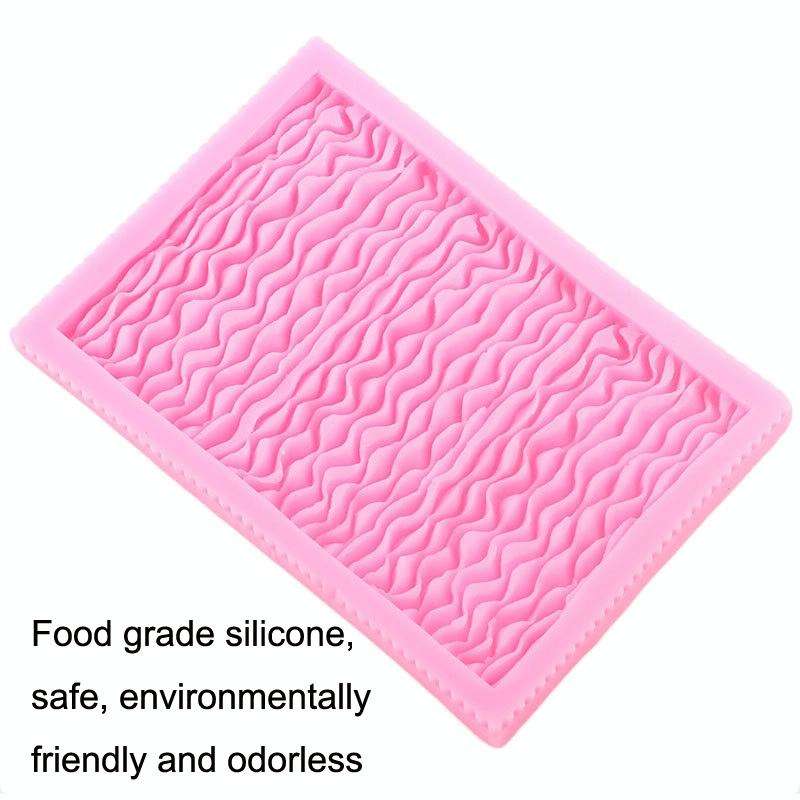 CC562 Food Grade Fondant Silicone Mold Pleated Skirt Cake Decorating Tool