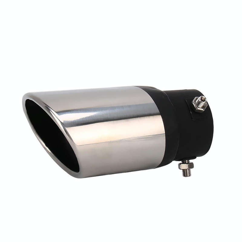 Universal Car Styling Stainless Steel Straight Bolt-on Exhaust Tail Muffler Tip Pipe with Mesh(Bl...