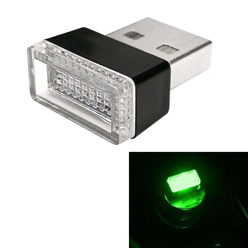 Universal PC Car USB LED Atmosphere Lights Emergency Lighting Decorative Lamp (Green Light)
