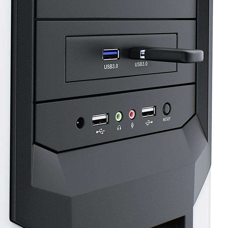 USB 3.0 Front Panel Floppy Disk Bay 20 Pin 2 Ports HUB Bracket Cable(Black)