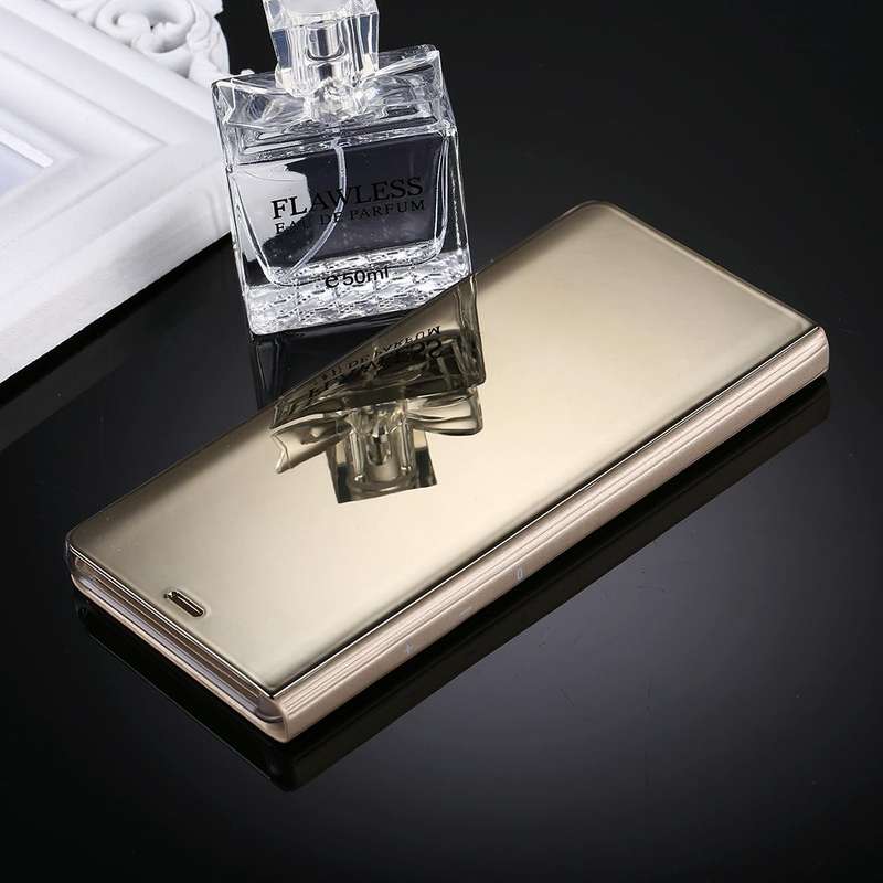 For Galaxy Note 8 Electroplating Mirror Horizontal Flip Leather Case with Sleep / Wake-up & Holde...