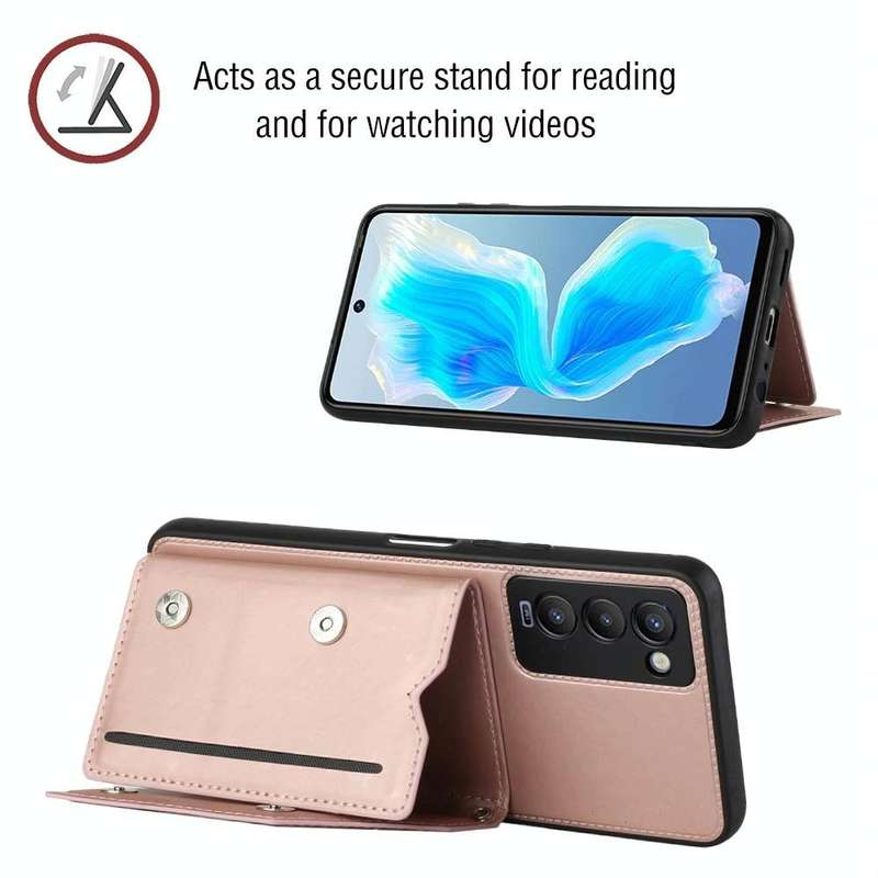 For Tecno Camon 18 Skin Feel PU + TPU + PC Phone Case(Rose Gold)