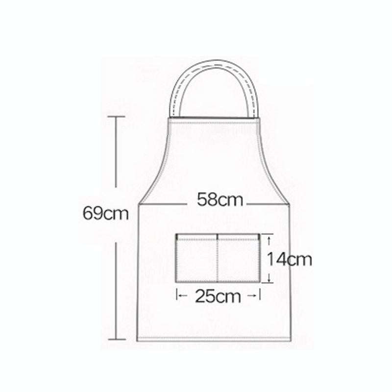 2 PCS 0058 Cafe Nail Shop Waterproof Apron Polyester Material Home Work Apron(Red Wine)